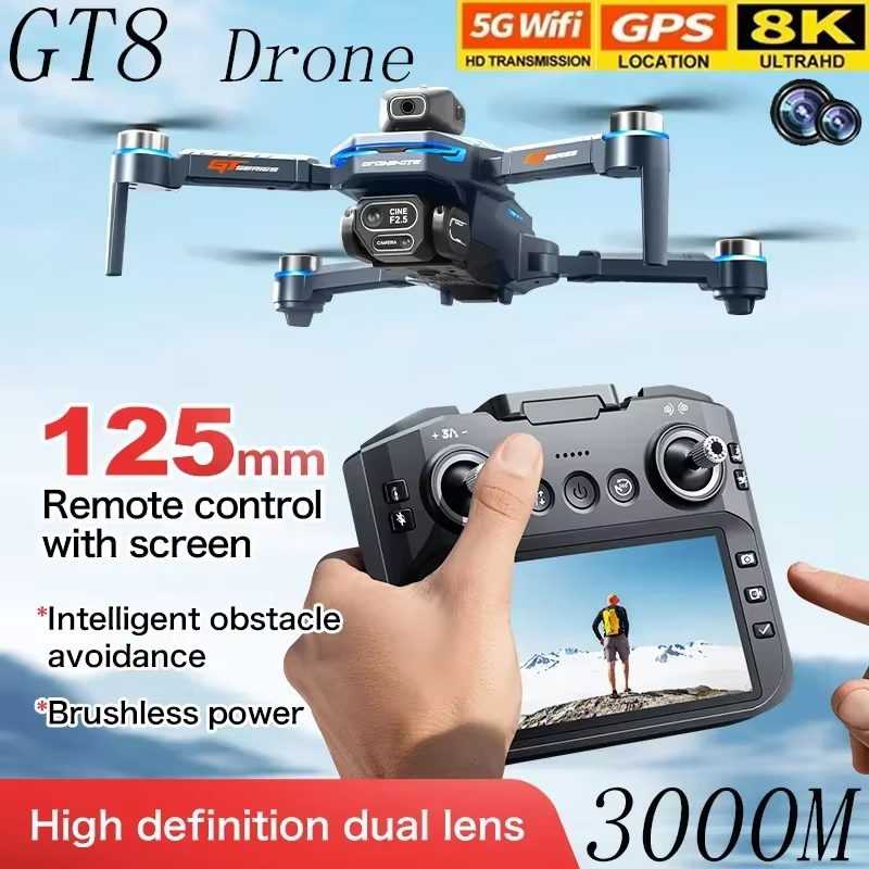 Drone Gt8 Rc - 4,3-inch scherm GT8 drone met obstakelvermijding,