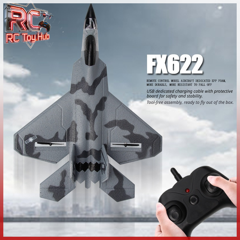 Drone Rc Fighter Jet - Fx622 RC Jachtvliegtuig Schuimzweefvliegtuig Vaste vleugel