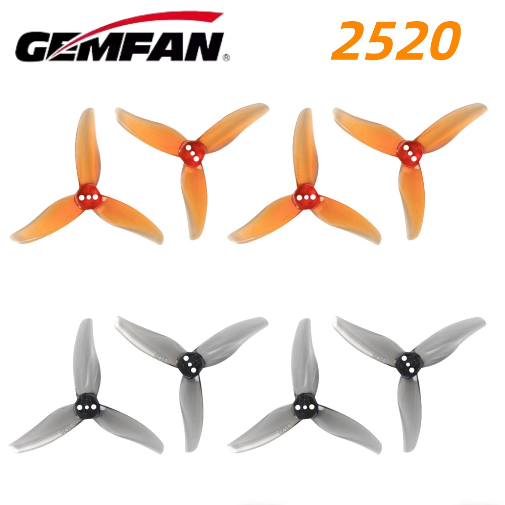 Drone Tech Rc - 4Pairs Gemfan Hurricane 2520 2.5X2X3 3-Blade