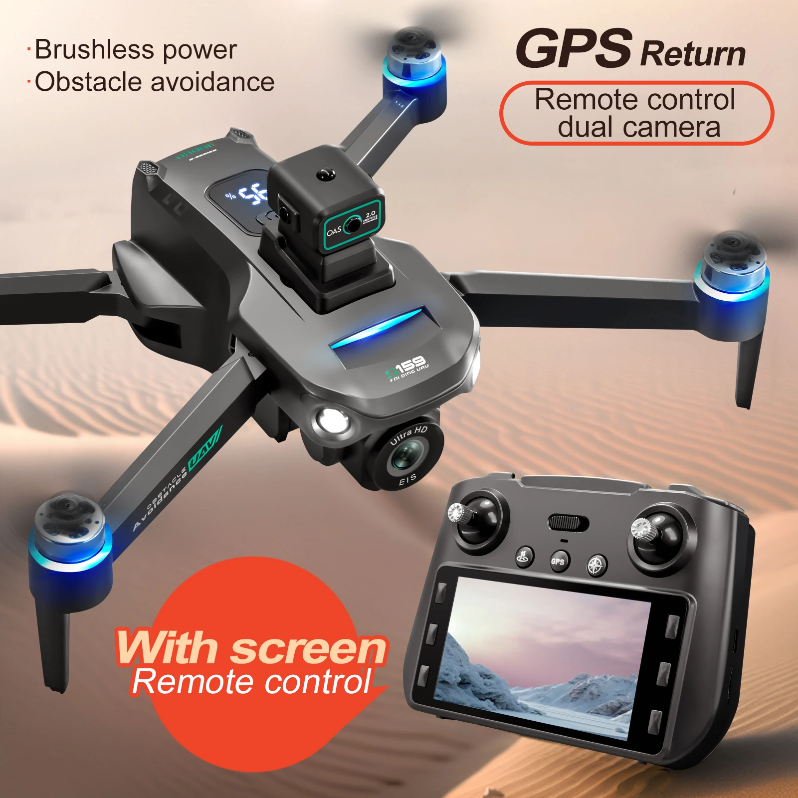 Drone Rc Gps S159 - Professionele S159 GPS Drone Met Schermbediening