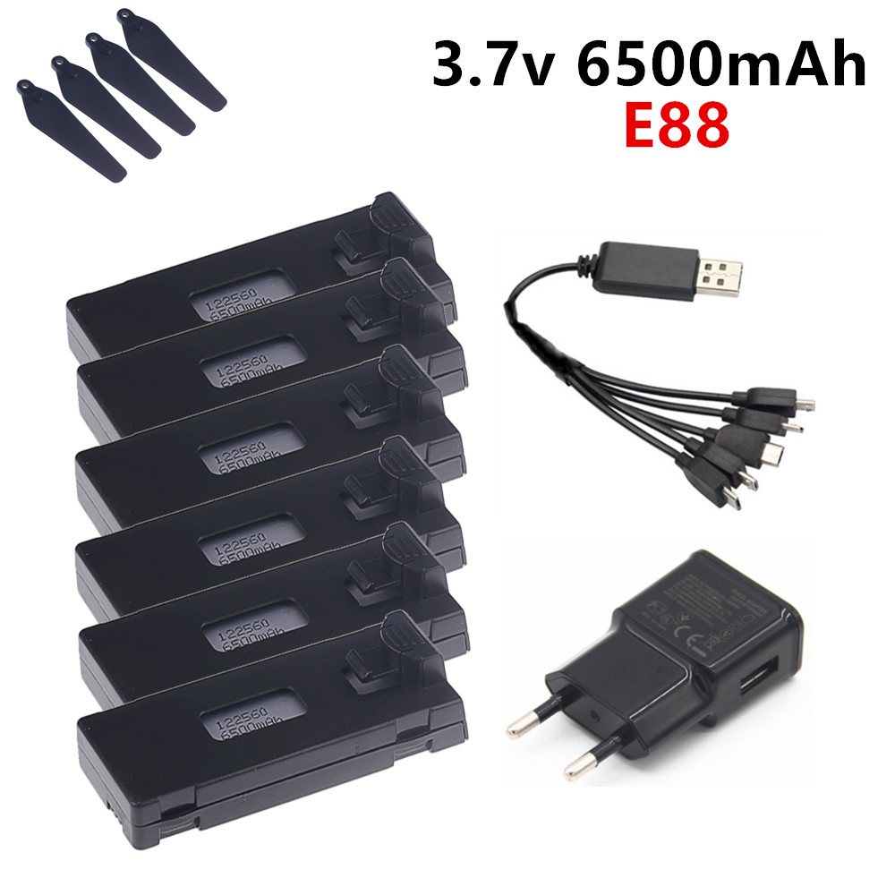 Drone E88 Rc Quadcopter - 3.7V 6500mAh Lipo Batterij Voor E88