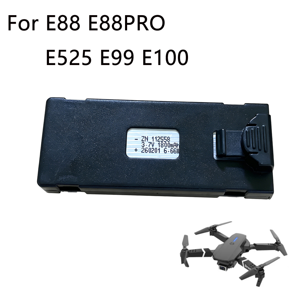 Drone E88 Rc Quadcopter - E88 Drone Batterij 3.7V 1800mAh Oplaadbare