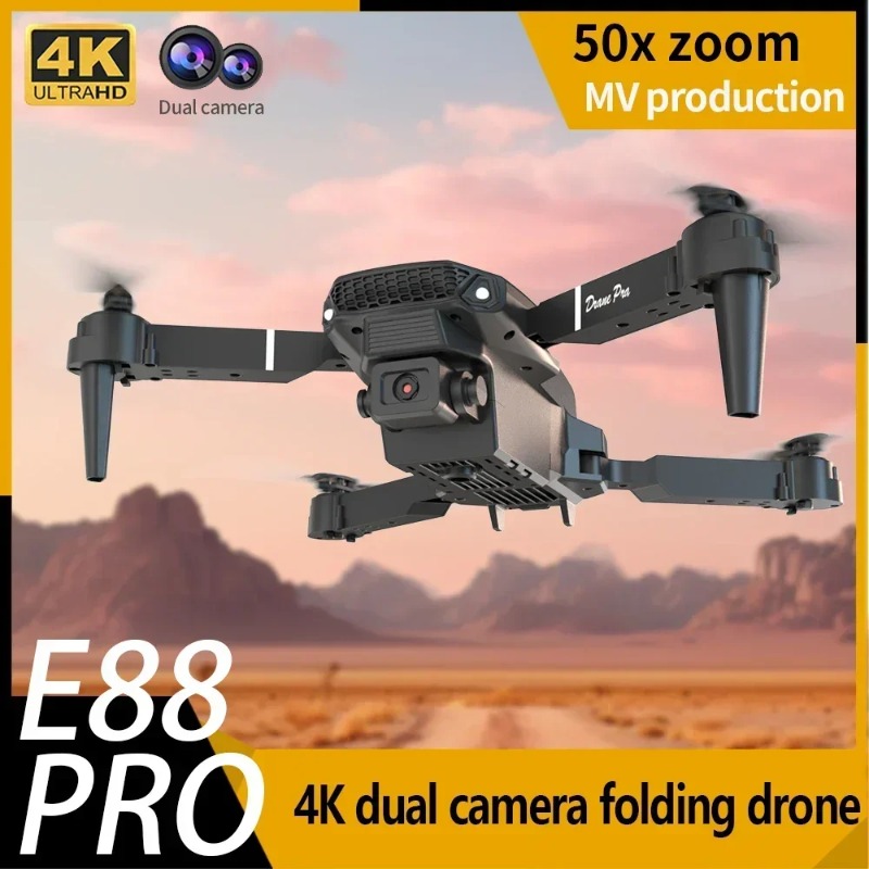 Drone E88 Rc Quadcopter - E88 Mini Drone 4K HD Camera