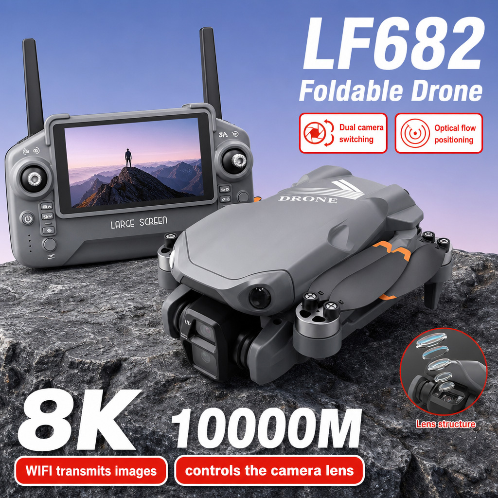 Drone Rc With Screen - Luchtfoto LF682 Drone 8K HD Dubbele