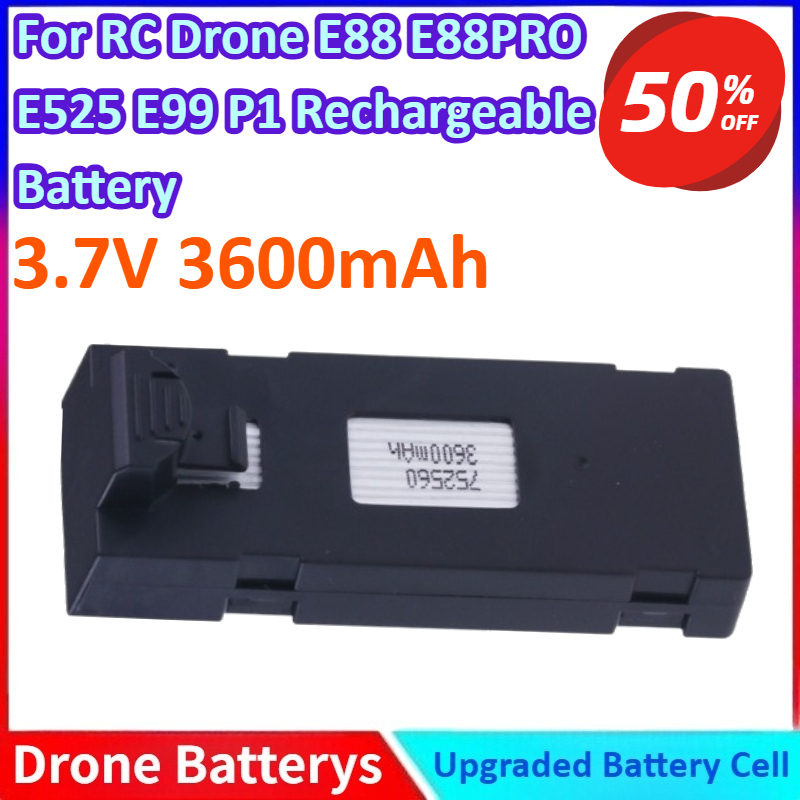 Drone E88 Rc Quadcopter - 3.7V 3600mAh Nieuwe Li-Ion Batterij voor