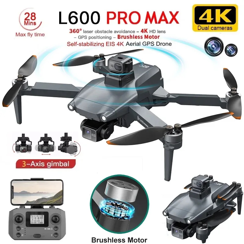 Drone Rc With Screen - L600 PRO MAX GPS Drone Professionele