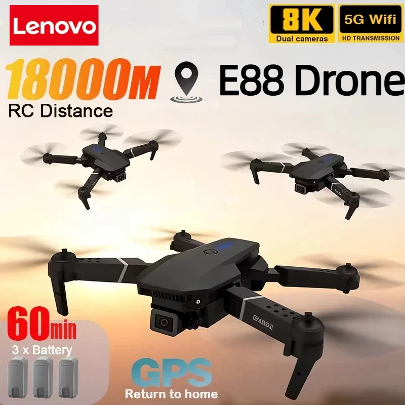 Drone E88 Rc Quadcopter - Lenovo Nieuwe E88 Pro WIFI FPV