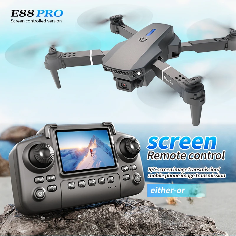 Drone E88 Rc Quadcopter - E88 PRO Drone met scherm 4K