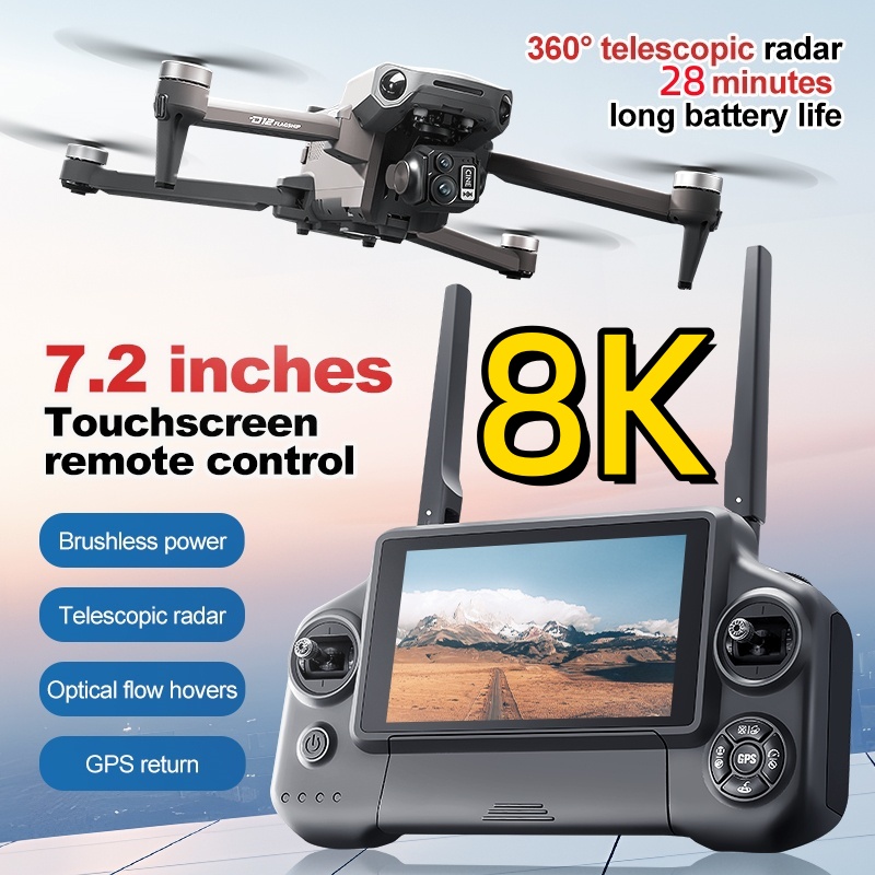 8K 3-assige Gimbal Brushless 7 - Drone Rc With Screen recensie en prijs