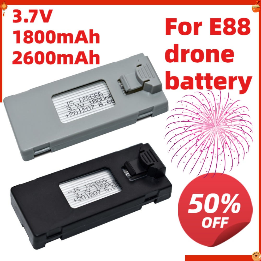 3.7V 1800mAh 2600mAh dronebatt - Drone E88 Rc Quadcopter recensie en prijs
