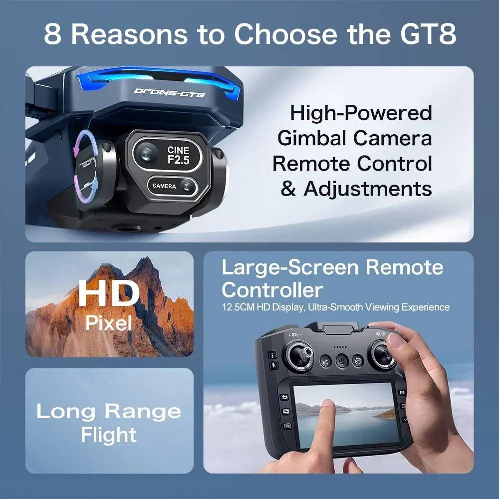 Drone 4K HD GT8 Camera Obstake - Drone Gt8 Rc recensie en prijs
