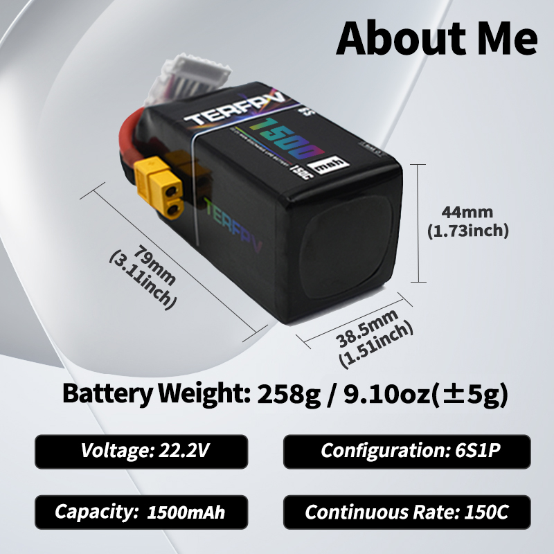 TERFPV Lipo Batterij 6S 22.2V  - Drone Lipo Battery recensie en prijs