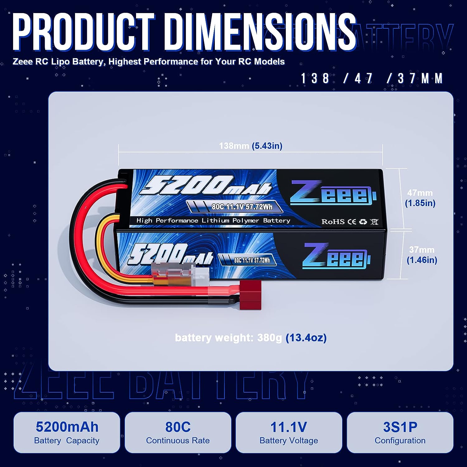 1/2 Stuks Zeee 3S 5200Mah Lipo - Drone Rc Truck recensie en prijs
