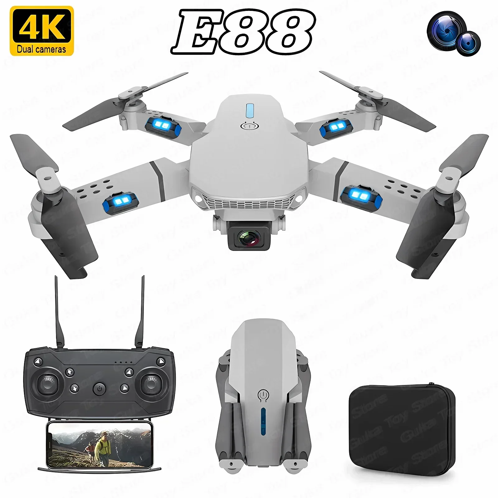 E88 Pro WIFI FPV Drone Grootho - Drone E88 Rc Quadcopter recensie en prijs
