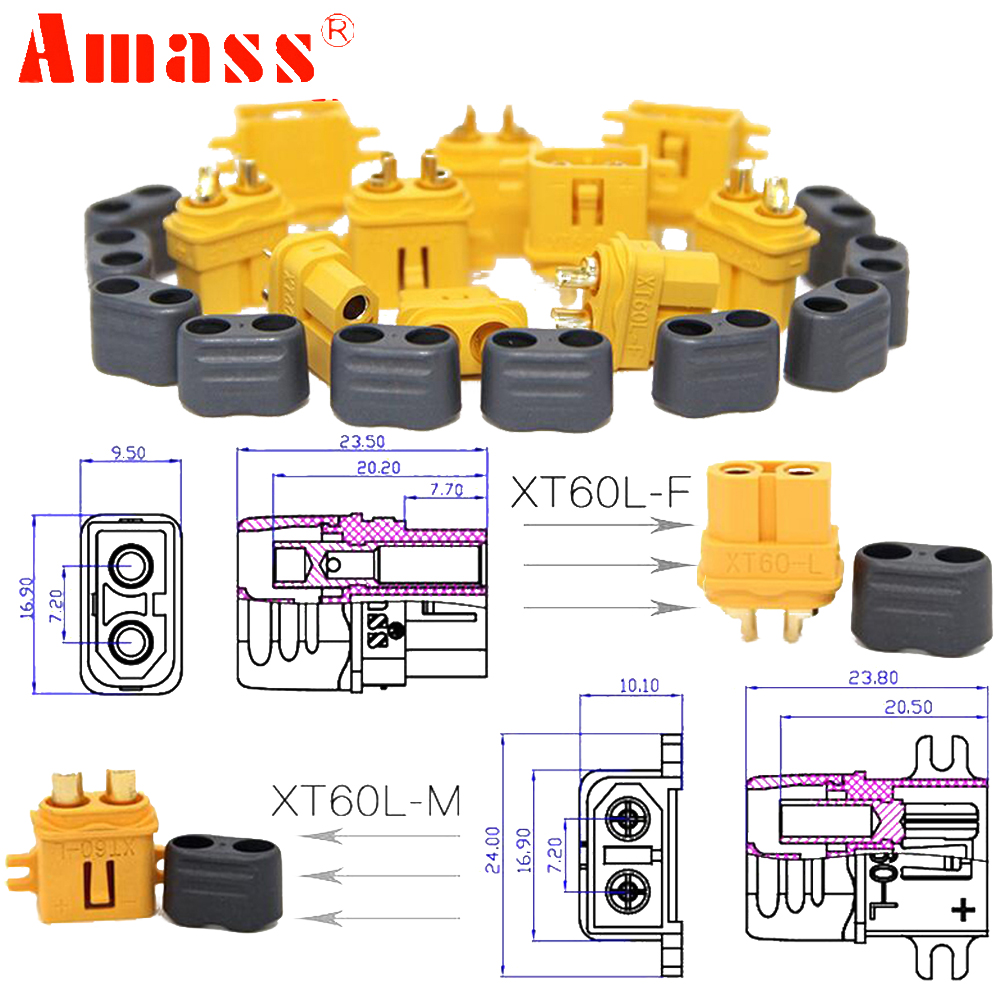 5 paar Amass XT60-L XT60L Bull - Drone Rc Truck recensie en prijs