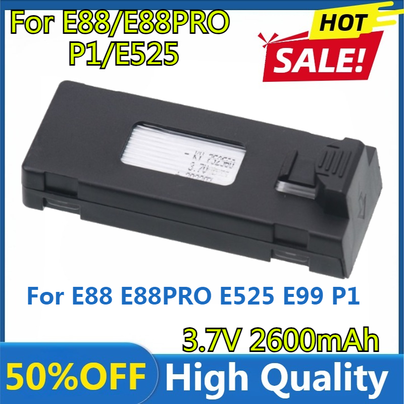 E88 Batterij 3.7V 2600mAh Lipo - Drone E88 Rc Quadcopter recensie en prijs